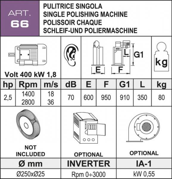 Polishing machine Aceti ART 66